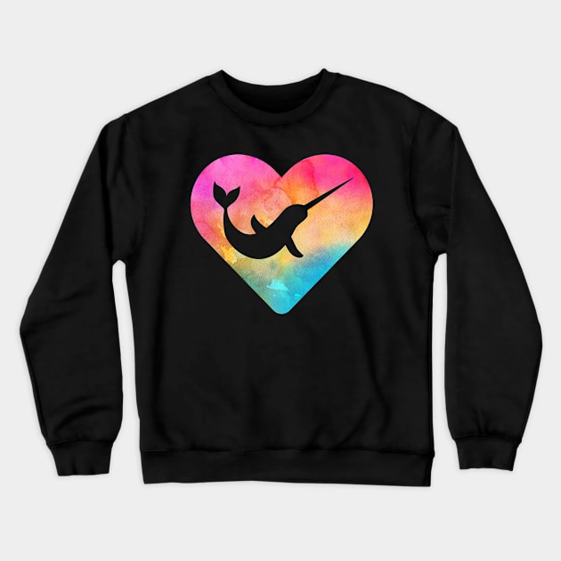 Narwhal Gift for Girls and Women Crewneck Sweatshirt by JKFDesigns